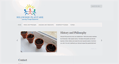 Desktop Screenshot of hillwoodplaycare.org