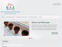 Tablet Screenshot of hillwoodplaycare.org